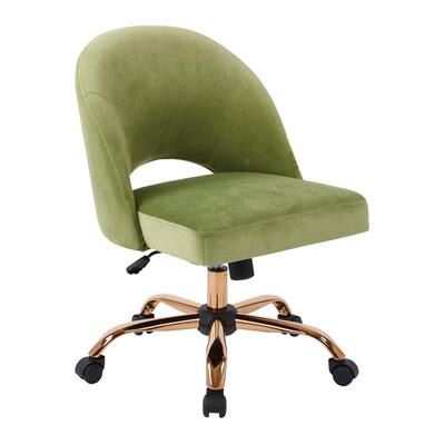 Luasa Series Green Fabric Task Chair with Swivel and Adjustable Height