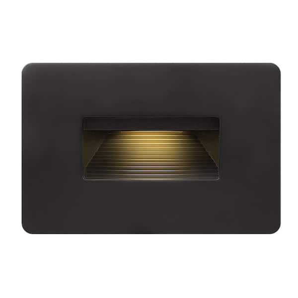 HINKLEY Hinkley Landscape Lighting Luna Horizontal 120v 2700K LED Step Light, Satin Black