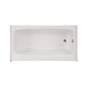 Trenton 54 in. Acrylic Right Hand Drain Rectangular Alcove Air Bath Bathtub in White