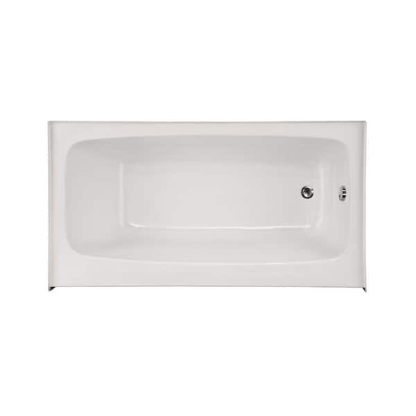 Hydro Systems Trenton 54 in. Acrylic Right Hand Drain Rectangular Alcove Air Bath Bathtub in White