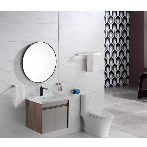 Stainless Steel 4 -Piece Bath Hardware Set with Towel Bar Towel Hook Toilet Papet Holder in Brushed Nickel