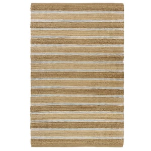 Nautical Coastal Striped Hand-Woven Indoor LR82490  Spa Blue  7 ft. 9 in. x 9 ft. 9 in. Area Rug