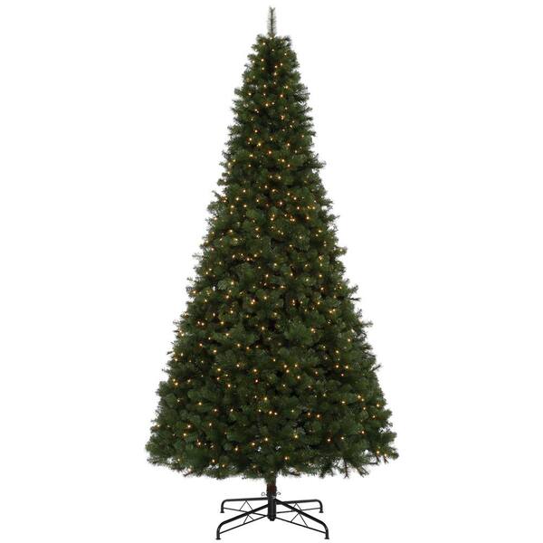 Home Accents Holiday - 12 ft. Noble Fir Quick-Set Artificial Christmas Tree with 1450 Clear Lights