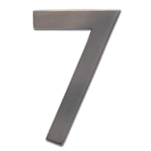 4 in. Dark Aged Copper Floating House Number 7