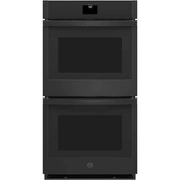 27 in. Double Smart Convection Wall Oven with No-Preheat Air Fry in Black