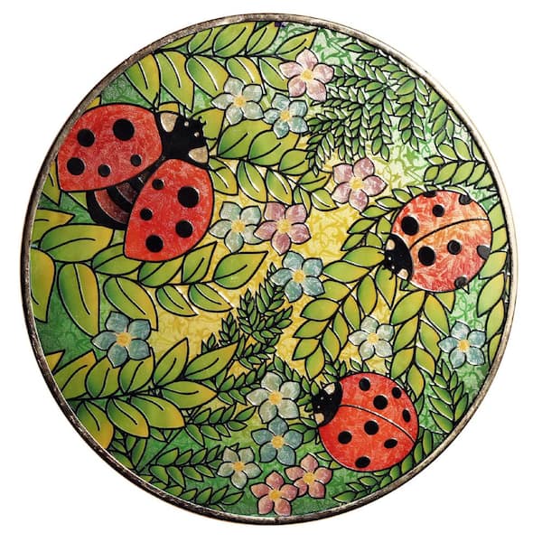 Clihome 12 in. Suncatcher with Ladybug Decoration