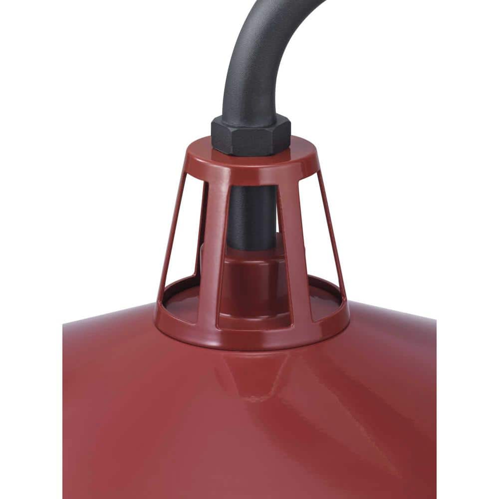 Cedar Springs Red Aluminum Outdoor Wall Lantern with White Shade