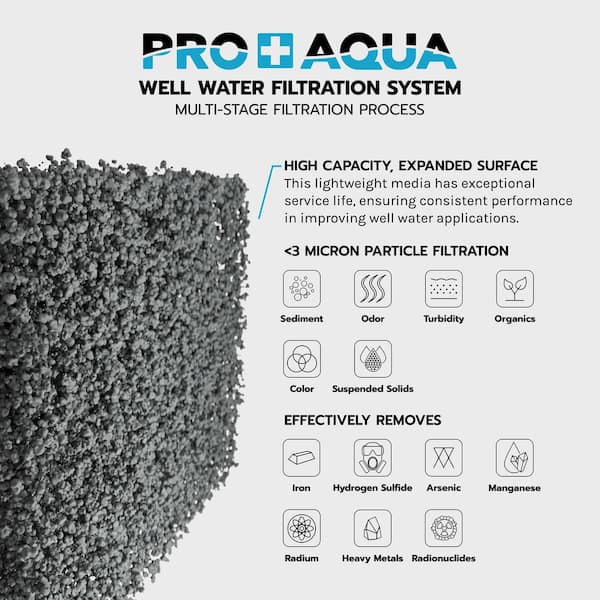 Whole House Well Water Filtration System Filters Iron Sulfur Manganese and More 1 in. Digital Valve 1 cu. ft.