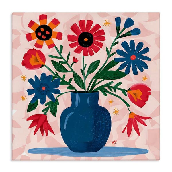 Stupell Industries Vibrant Mixed Flowers by LSR Design Studio Unframed Nature Graphic Art Print 36 in. x 36 in.