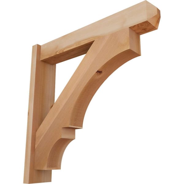 Ekena Millwork 6 in. x 28 in. x 28 in. Western Red Cedar Balboa Craftsman Smooth Outlooker