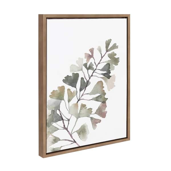 Kate and Laurel Sylvie "Botanical Soft Split Fern" by Sara Berrenson Framed Art Print 18 in. x 24 in.