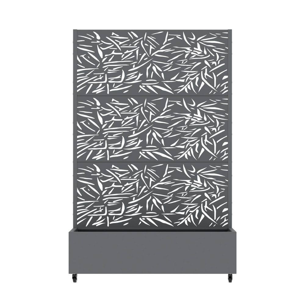 72 in. H x 47 in. W x 16 in. L Metal Gray Rectangle Pots and Planter Raised Box with Trellis for Vine Climbing Plants price history on PriceWatchPro