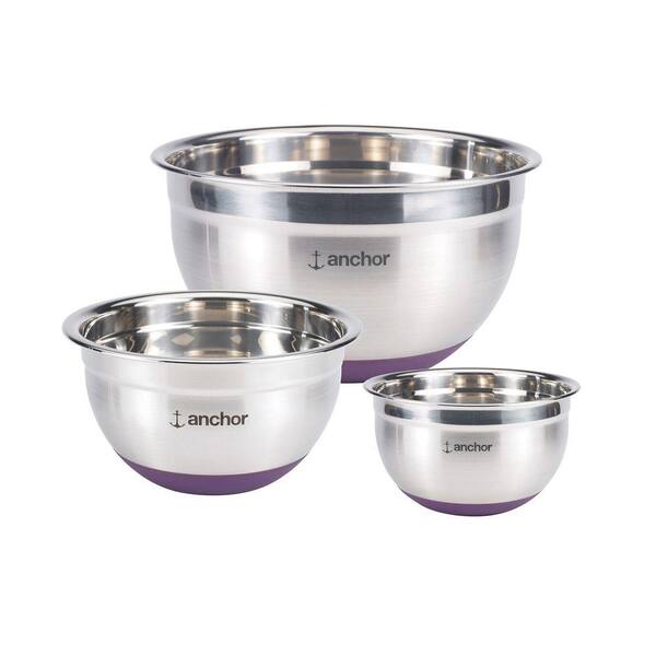 Anchor 3-Piece Stainless Steel Mixing Bowl Set