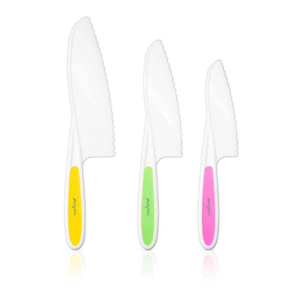 Dropship Set Of 3 Plastic Kitchen Knife For Kids, Safe Nylon