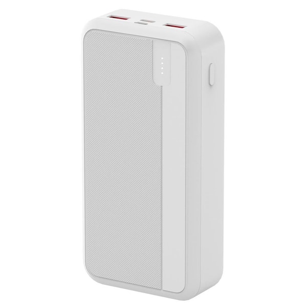 Lukyamzn 10000 mAh PD 22.5W Portable Fast Charging Power Bank in White with Type-C Port and Two USB Port