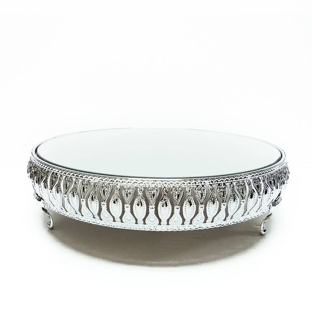 Crushed Diamond Mirror Tray Spinning Cake Stand Wedding Desert