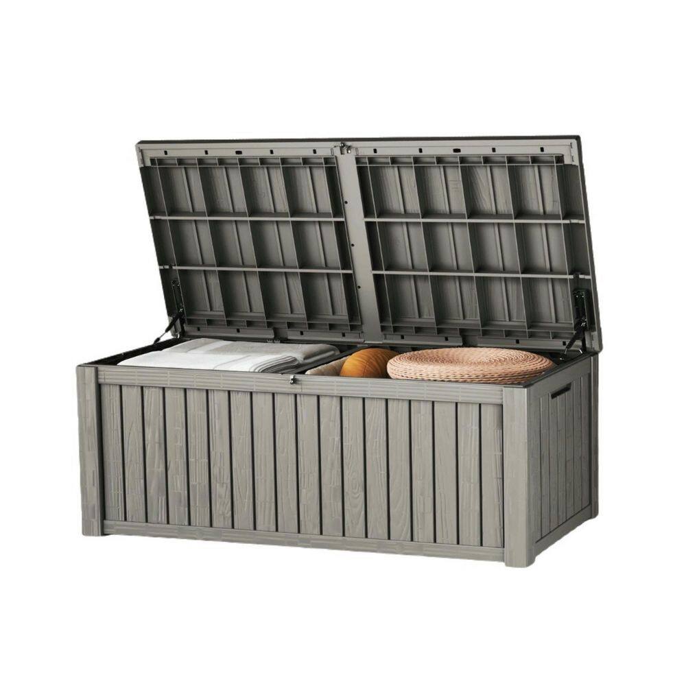 150 Gal. Gray Outdoor Durable Storage Deck Box