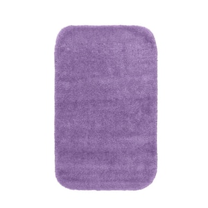 Traditional Purple 24 in. x 40 in. Washable Bathroom Accent Rug