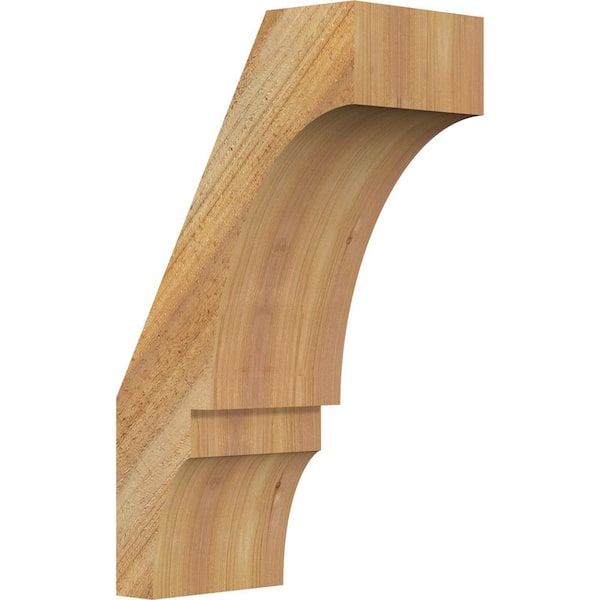 Ekena Millwork 6"W x 10"D x 18"H Balboa Rough Sawn Knee Brace, Western Red Cedar