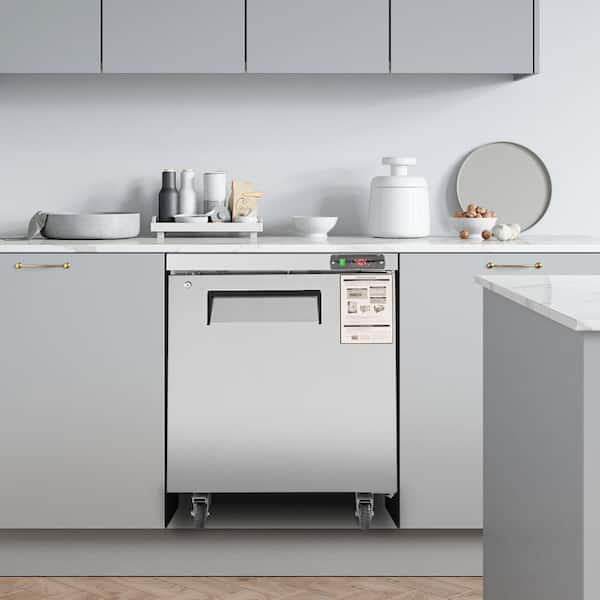 Commercial Refrigerator 28 in. Undercounter Refrigerator 7.4 cu. ft. Stainless Steel Refrigerated Food Prep Station