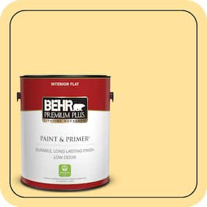 1 gal. #P290-3 Roasted Corn Flat Low Odor Interior Paint & Primer