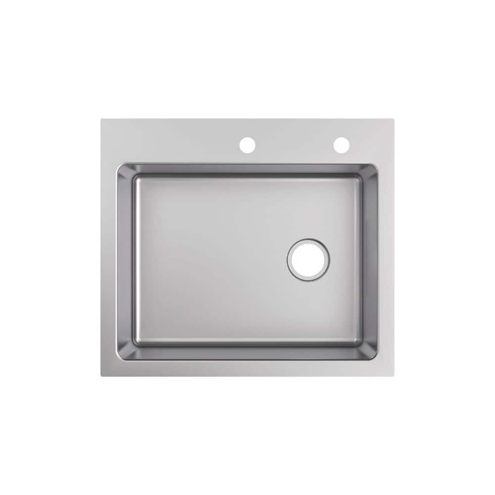 Dolancourt Tight Radius 25 in. Drop In / Under Mount Single Bowl 18 Gauge Stainless Steel Kitchen Sink price history on PriceWatchPro