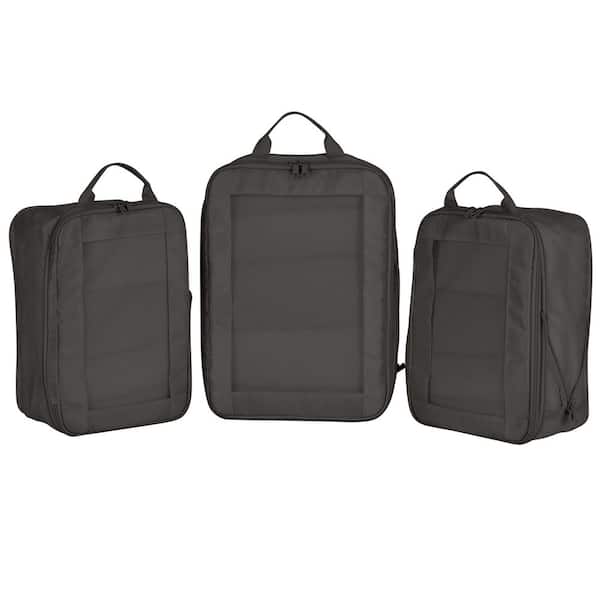 3 Piece Deluxe Compression Packing Cubes in Washed Black