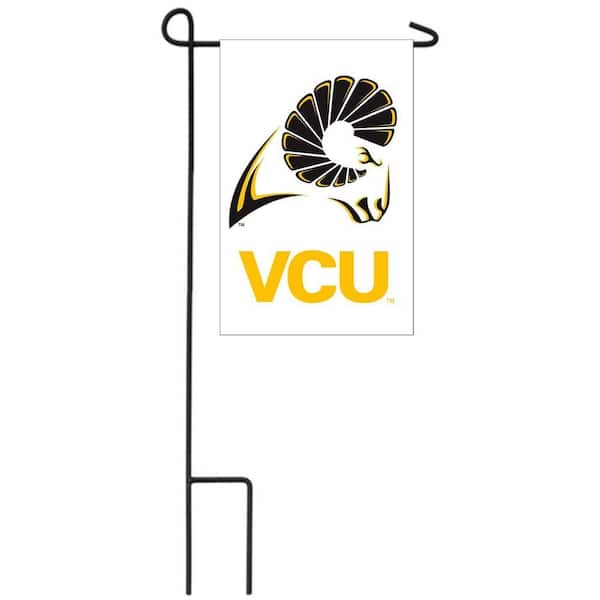 1 ft. x 1-1/2 ft. Virginia Commonwealth University 2-Sided Garden Flag with 3-2/3 ft. Metal Flagpole