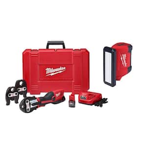 M12 12-Volt Lithium-Ion Force Logic Cordless Press Tool Kit with M12 Rover Flood Light (2-Tool)