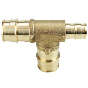3/4 in. x 1/2 in. x 3/4 in. Brass PEX-A Expansion Barb Reducing Tee