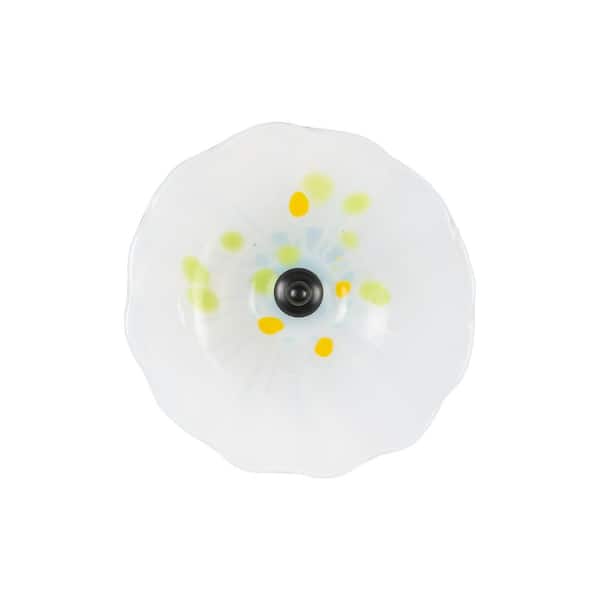 Dale Tiffany 8 in. Diameter Viejo Flower Hand Blown Art Glass Wall Decor