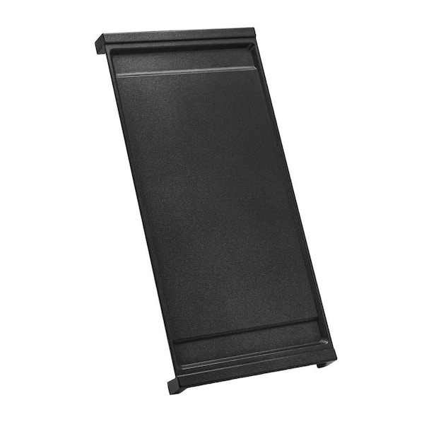 19.5 in. x 9 in. Black Cast Iron Nonstick Griddle Plate with Grease Trap Compatible with Gas Cooktops, 1 Piece
