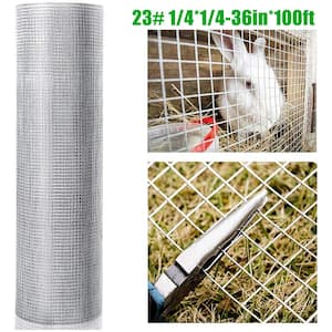 3 ft. x 100 ft. 23-Gauge Hot-Dip Galvanized Welded Wire Fence Supports Garden Plant and Poultry-Netting Cage