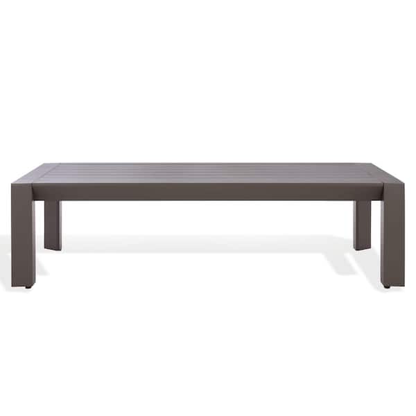 Donaldo Rectangle Dark Gray Metal Outdoor Coffee Table