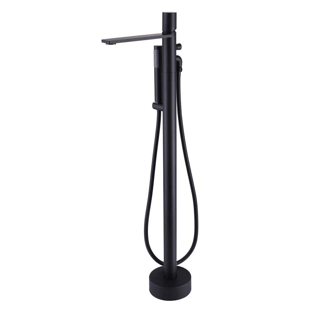 Single Handle 1-Spray Freestanding Tub and Shower Faucet 2.64 GPM with 360
