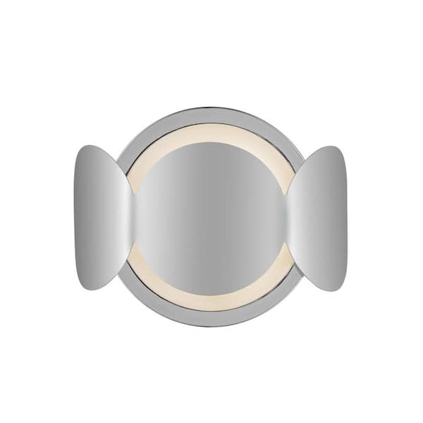 Ciel 10-in 1 Light 40-Watt Chrome/Opal Glass Wall Sconce