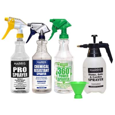 Three 32 oz. and One 55 oz. Professional Spray Bottle Variety Pack Kit (Pack of 4)