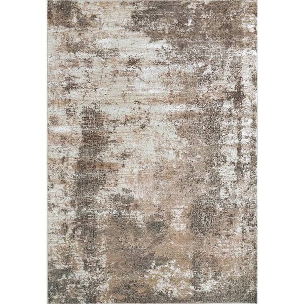Dynamic Rugs Carlisle 7 ft. 10 in. X 10 ft. 6 in. Brown/Ivory Abstract