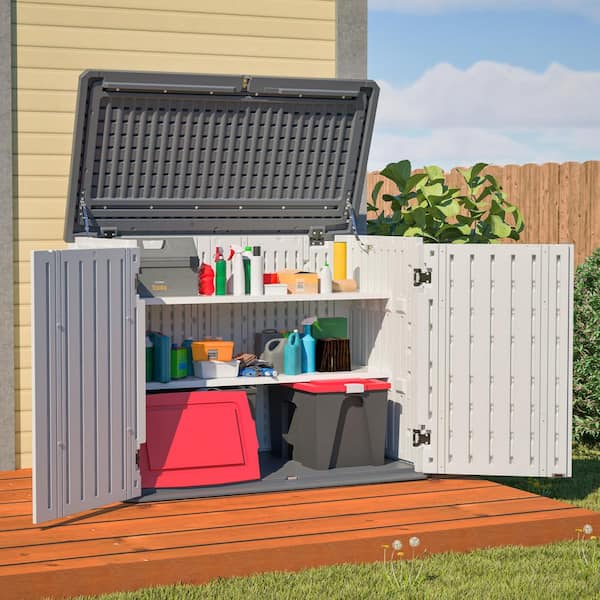 52.3 in. W x 29.7 in. D x 38.9 in. H HDPE Plastic Outdoor Storage