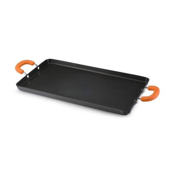 Rachael Ray 10-1/4 in. Nonstick Griddle with Orange Handles-DISCONTINUED