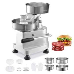 Commercial Burger Patty Maker Hamburger Beef Patty Maker with 3 Convertible Mold (4/5/6 in.) 1500-Piece Patty Papers