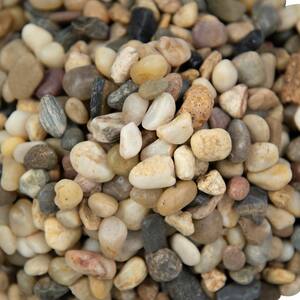 Mixed Polished Pebbles 0.5 cu. ft . per Bag (0.25 in. to 0.75 in.) Bagged Landscape Rock