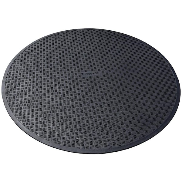 Black Circular Rubber Outdoor Swing Set Mat - 54 in. Dia