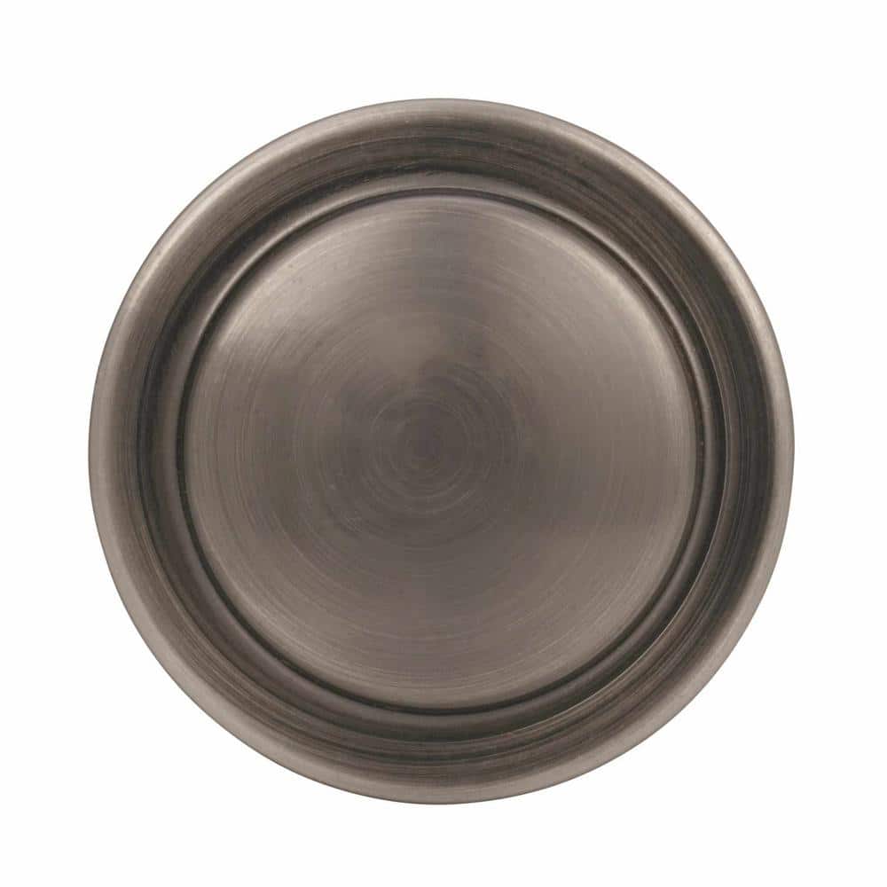 Graphite Steel Round Industrial Cabinet Knob with Mounting Hardware