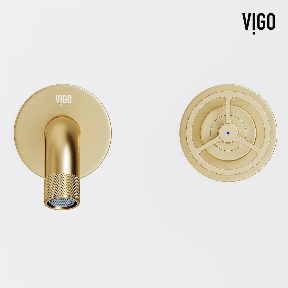 Brooklyn Industrial-Chic Matte Brushed Gold Dual-Handle Faucet