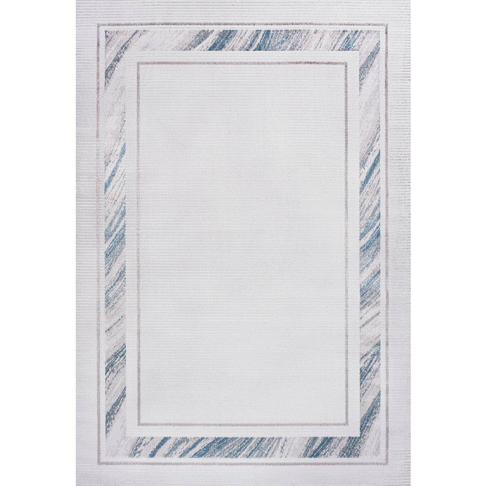 Athens Classic Border Marble Pattern High-Low Silver/Blue 3 ft. x 5 ft. Area Rug price history on PriceWatchPro