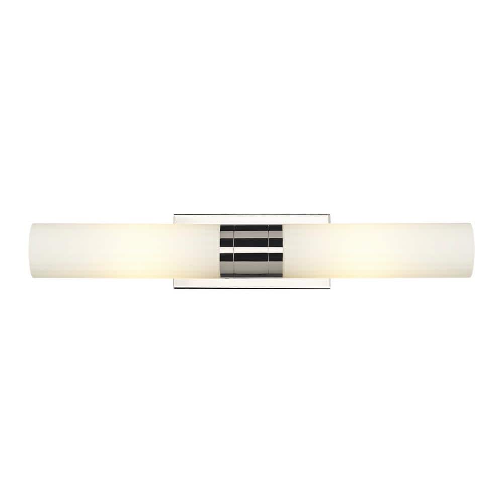 Empire 24.75 in. 2-Light Polished Nickel Vanity Light with Glass Shade price history on PriceWatchPro