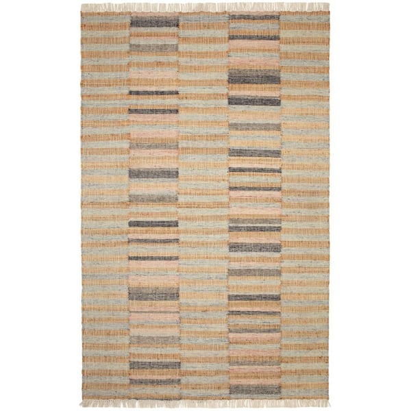 Ravel Stripe Handwoven Wool Blue 5 ft. x 8 ft. Indoor Area Rug