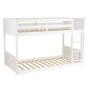 Dacian White Twin Over Twin Low Profile Bunk Bed