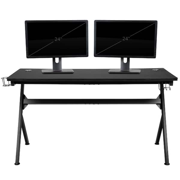 Carnegy Avenue 55.13 in. Black Gaming Desk and Chair Set CGA NAN